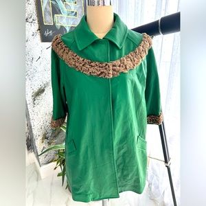 One in the world custom made genuine lamb skin leather coat